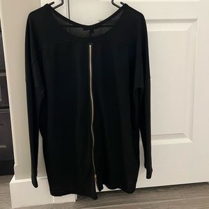 Lulus Zipper Back Long Sleeve Shirt
